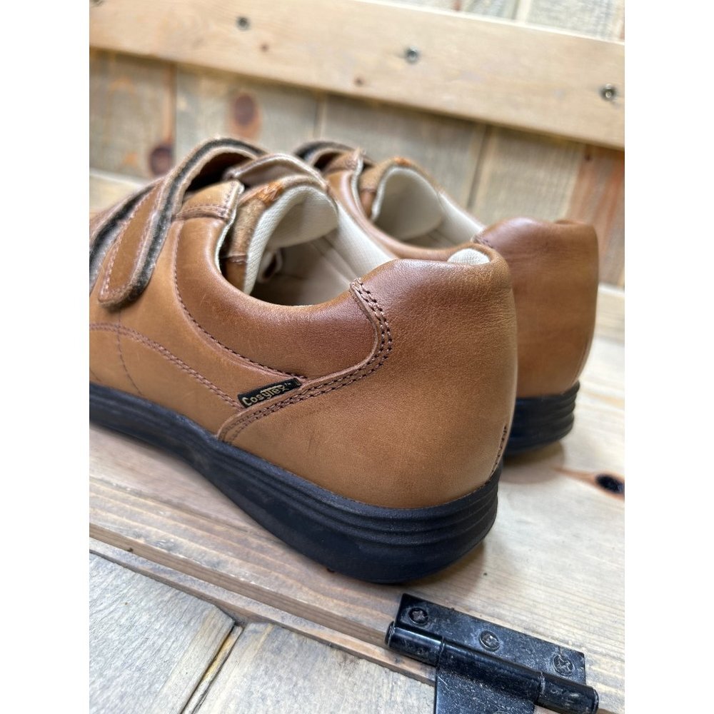 Cosy Feet Tan Leather Comfort Shoes Hook & Loop UK6 US8 Womens EU39 - Picture 5 of 7
